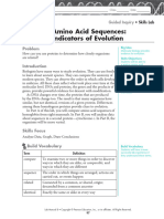 Chapter 16 Lab Amino Acid Sequences - Indicators of Evolution