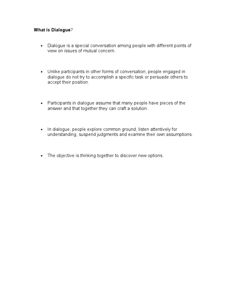 Dialogue | PDF