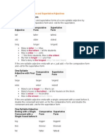 Comparative and Superlative Adjectives