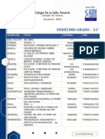 11 SEGUNDO 11° Lista de Libros y Materiales 2024 Min