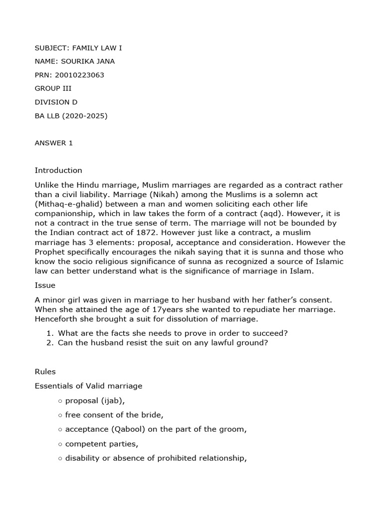 Family Law I | PDF | Marriage | Social Institutions