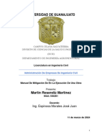 Manual de Mitigación de en La Ejecución de Una Obra Martin Resendiz Martinez