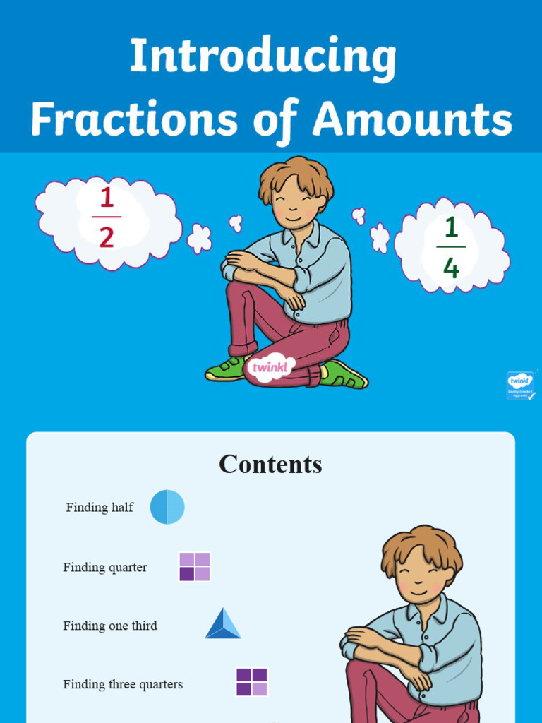 T He 695 Introduction To Fractions of Amounts Powerpoint English - Ver ...