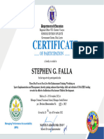 Certificate of Participation 2