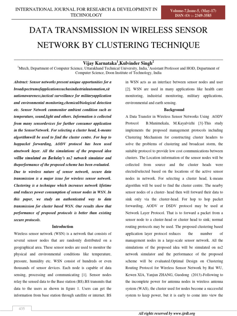 Upload - 1764473-DATA TRANSMISSION IN WIRELESS SENSOR NETWORK BY ...
