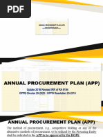 Annual Procurement Plan (APP) REPORT