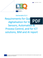 Requirements For Quarry Full Digitalisation For Smart Sensors, Automation & Process Control, and For ICT Solutions, BIM and AI Report