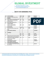 Swimming Pool Estimates