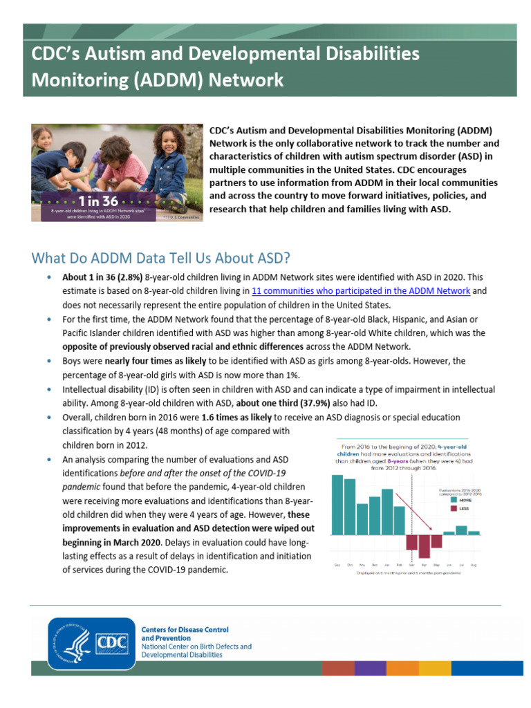 2023-ADDM-Factsheet_508 | PDF | Autism Spectrum | Human Diseases And ...