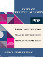 Types of Curriculum Design