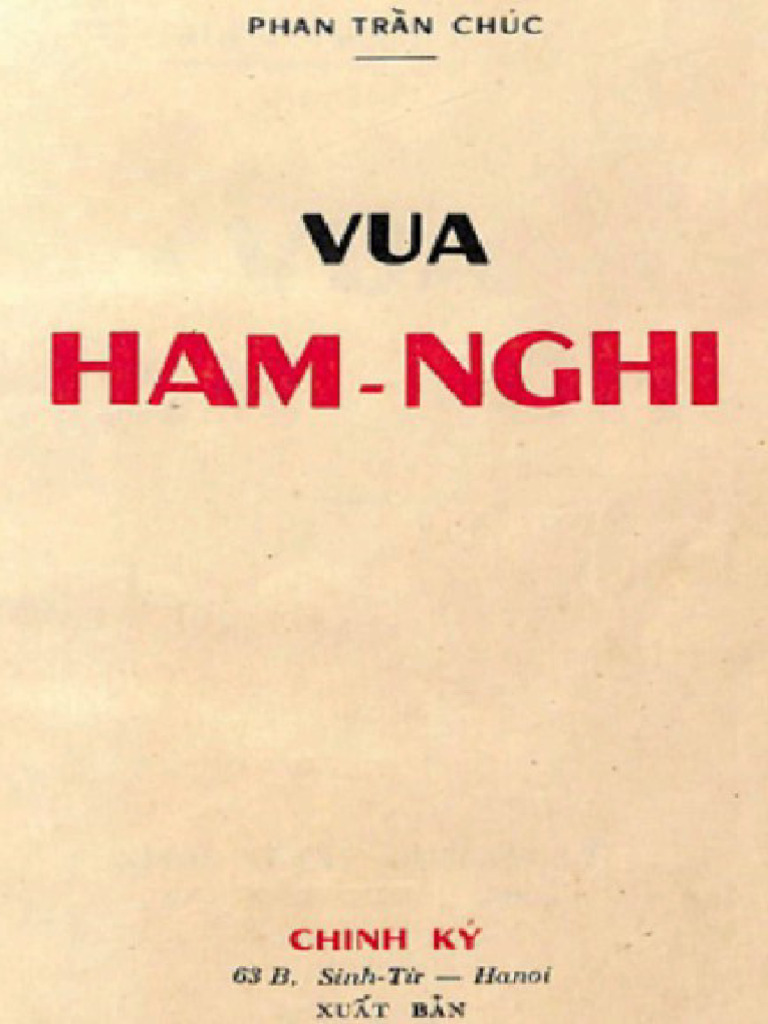 Vua Ham Nghi - Phan Tran Chuc | PDF