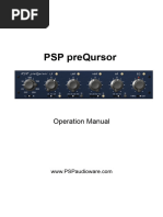 PSP Preqursor: Operation Manual