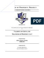 Validity of Gifts and Transfer of Property Act - Aditya Kumar Pandey (20bba003)