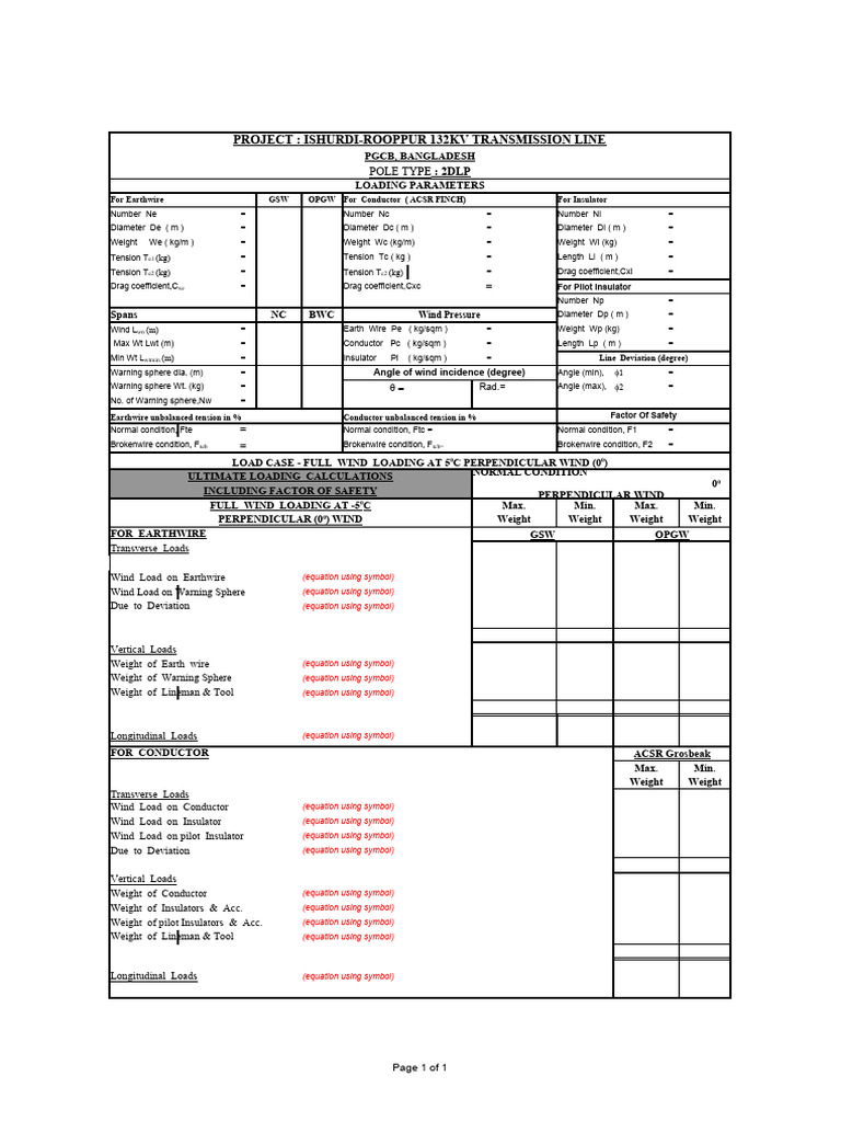 Load Calculation Format | PDF | Electrical Engineering | Electricity