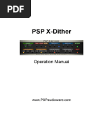 PSP X-Dither: Operation Manual