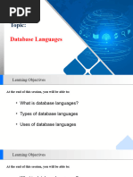 UNit1 - Database Languages