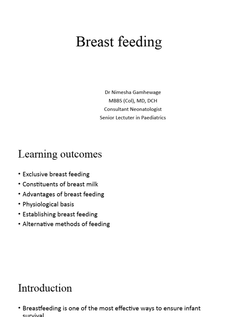 Breast Feeding Pdf Breastfeeding Breast Milk