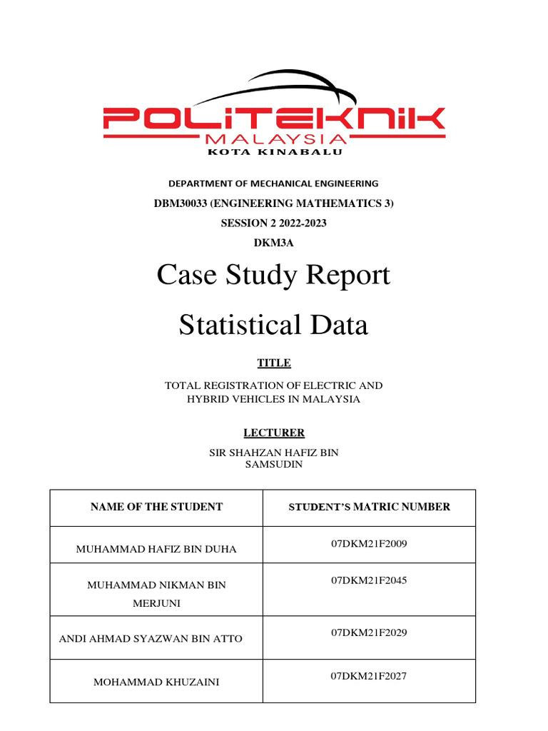 Case Study Dbm30033 Group1 - 98 | PDF | Statistics | Statistical Inference