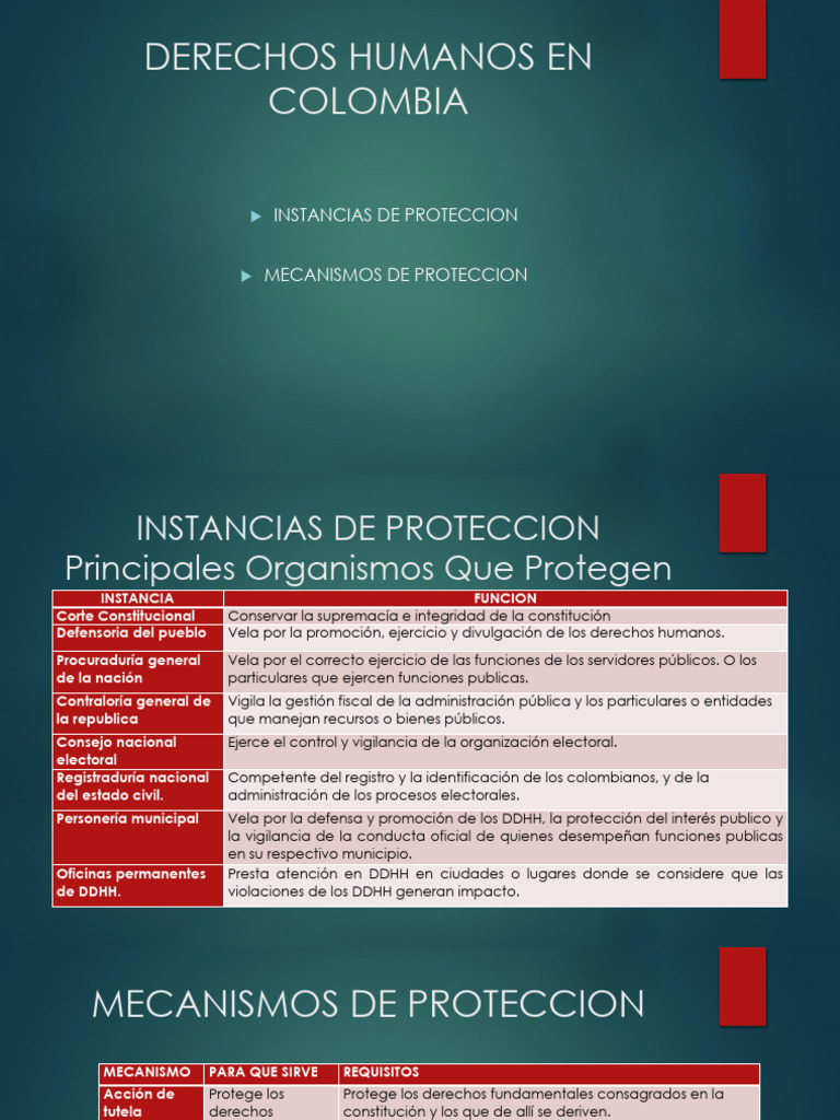 Derechos Humanos en Colombia | PDF | Derechos humanos | Ley Pública
