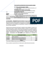 Informe Justificatorio de Gastos Sustentados Con DJ Agosto Año 2023