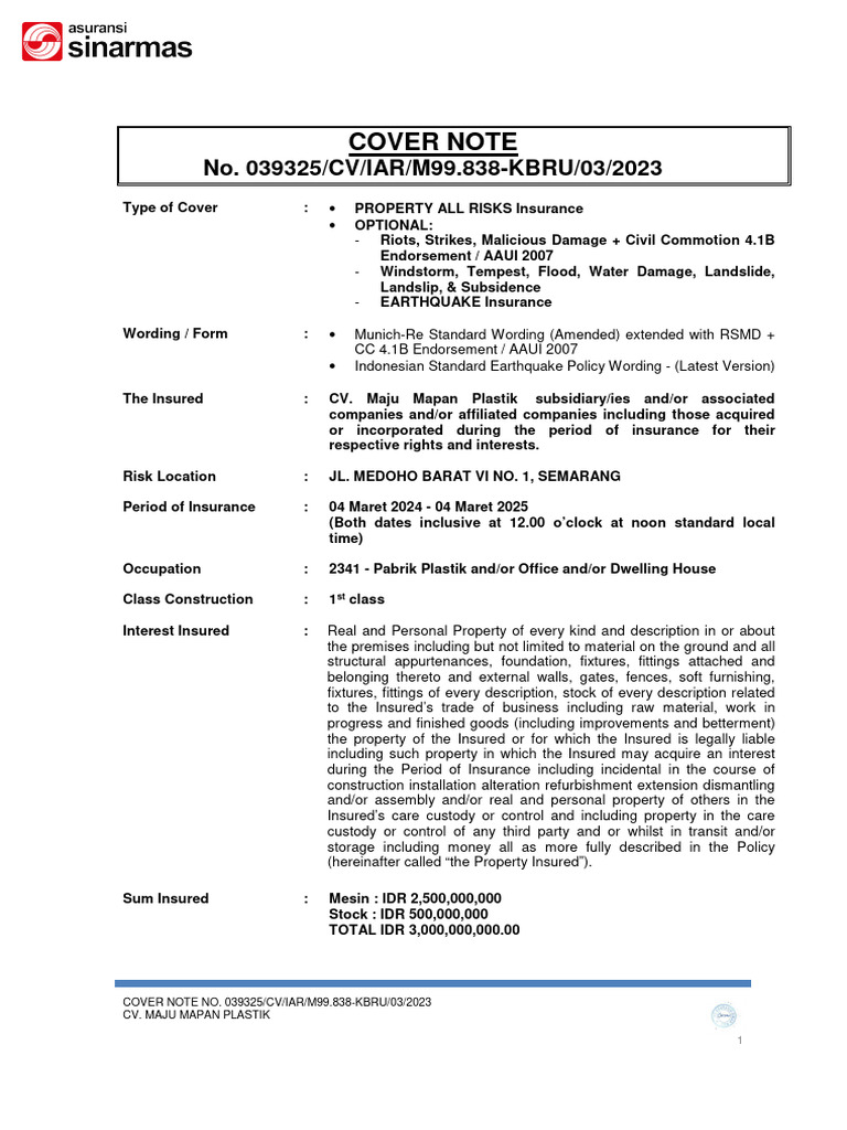 CN Maju Mapan Plastik - Signed | PDF