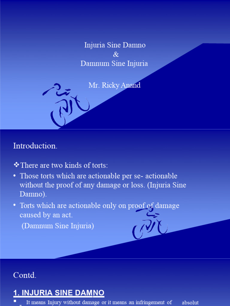 Understanding Injuria Sine Damno & Damnum Sine Injuria | PDF | Tort ...