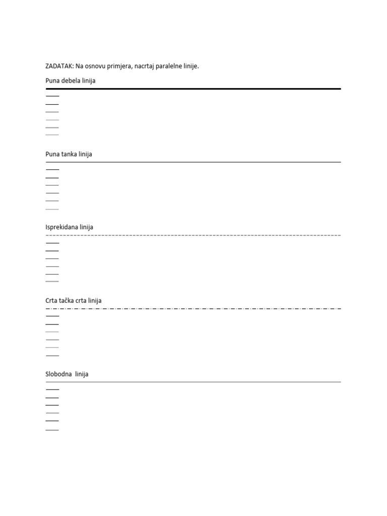 Vrste Linija | PDF