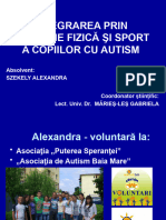 Integrarea Prin Educaţie Fizică Şi Sport A Copiilor Cu Autism