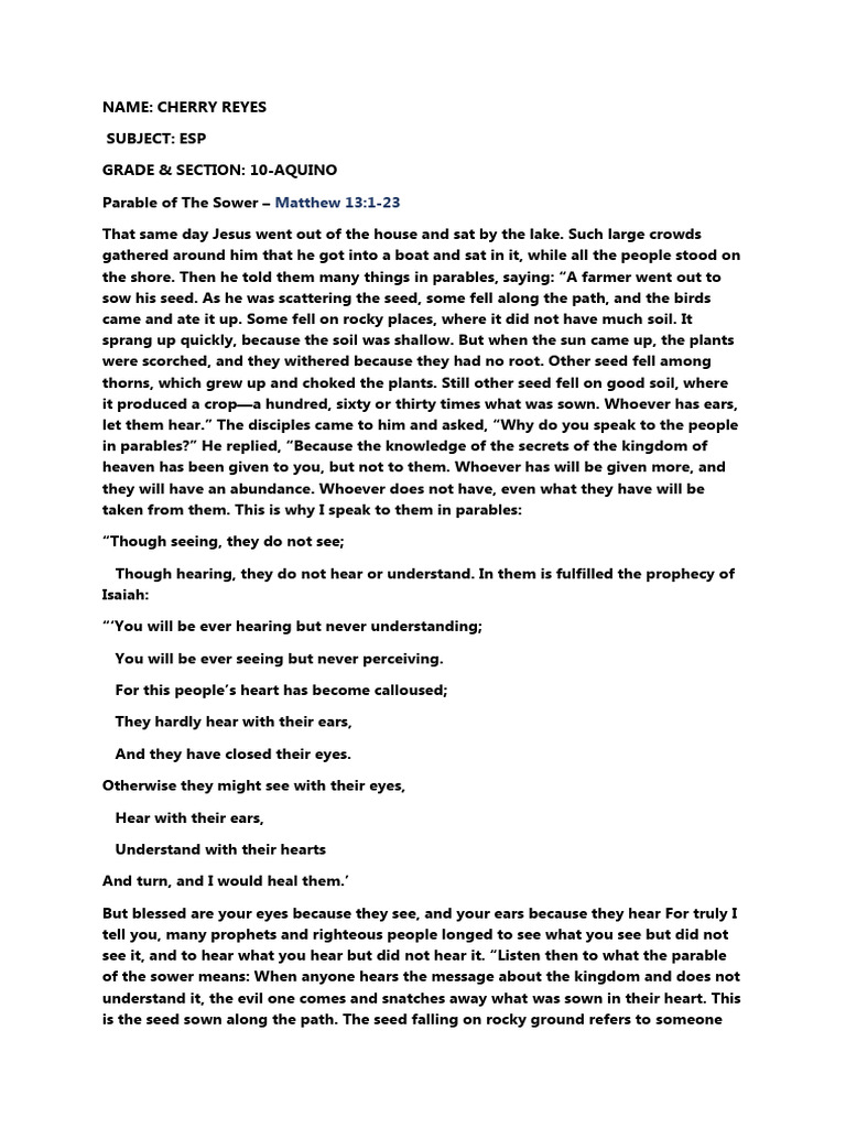 Matthew 13 21 Meaning