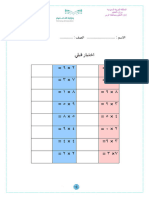 اختبارات يومية لجدول الضرب