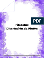 Filosofía Disertación de Platón