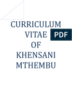Khensani CV