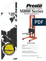 M800 Series: Parts List