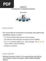 Lecture 1 - Introduction To Databases