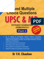 Solved MCQ For Upsc and MD Entrance Examination in Homeopathy 9788131911662