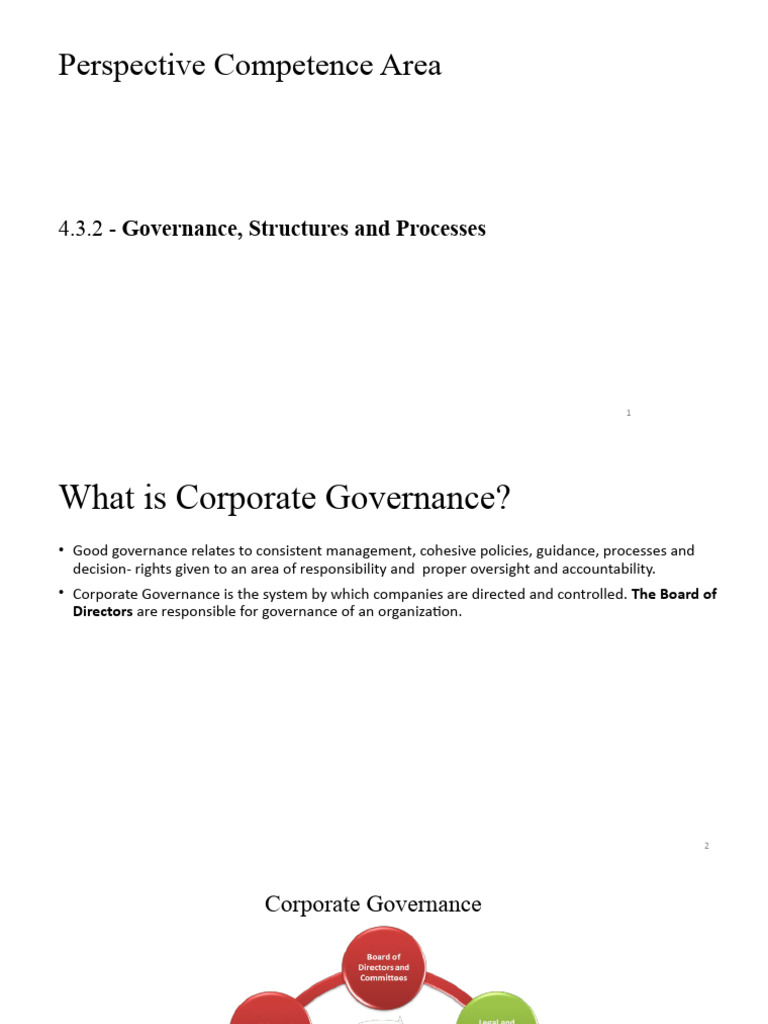 Corporate Governance and Project Management | PDF | Governance ...