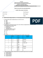 Soal Mid SMT Kimia X