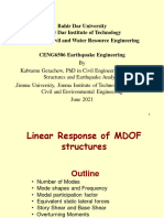 2.1 Linear Response of MDOF To Ground Excitation