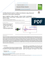 Avoiding Thermal Runaway in Lithium-Ion Batteries Using Ultrasound Detection of Early Failure Mechanisms