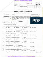 12th French Public Exam 2023 March Original Question Paper PDF Download