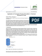 Application of Computer Process Simulation in Chemical Synthesis of Urea