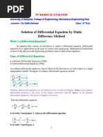 Solution of Differential Equation by Finite Difference Method