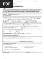 National Register of Historic Places Registration Form: United States Department of The Interior