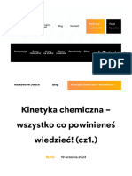 Kinetyka Chemiczna - Wszystko Co Powinieneś Wiedzieć! (cz1.)