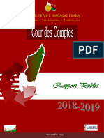 Rapport Public 2018 2019 de La Cour Des Comptes