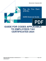 PAYE AE 06 G06 Guide For Codes Applicable To Employees Tax Certificates 2024 External Guide