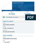 Valor Data: Comprovante de Pix Enviado Com QR Code