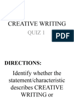 Creative Writing-Quiz 1