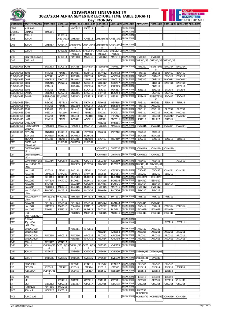 Alpha lect timetable 2324 new 27th pdf