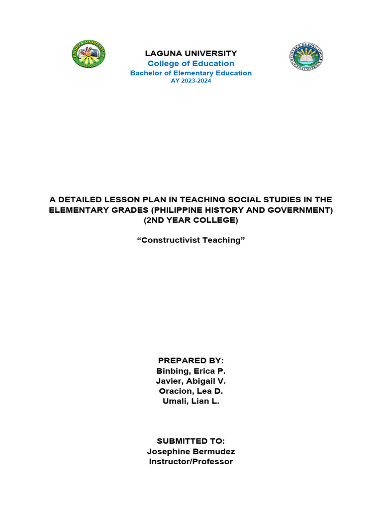 Lesson Plan: Teaching Philippine History | PDF | Inquiry Based Learning ...